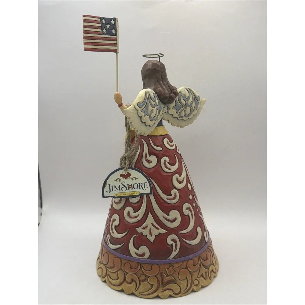2009 Jim Shore Patriotic USA ANGEL Flag Of Freedom Forever Wave 4016965 July 4th